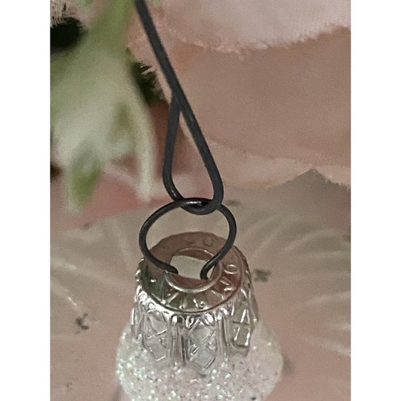 Vintage Blown Frosted Glass Christmas Tree Ball Ornament Marked Columbia on Top - Picture 8 of 16